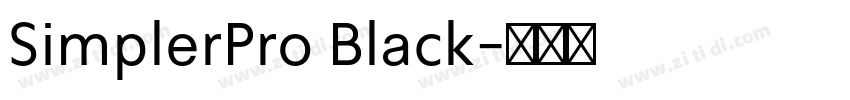 SimplerPro Black字体转换